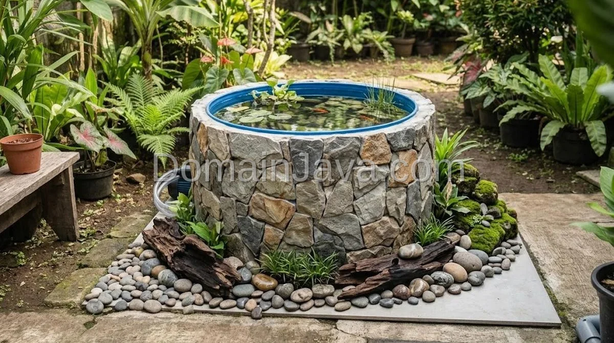Cara Membuat Kolam Mini dari Tandon Bekas, Solusi Hemat untuk Mempercantik Halaman Rumah