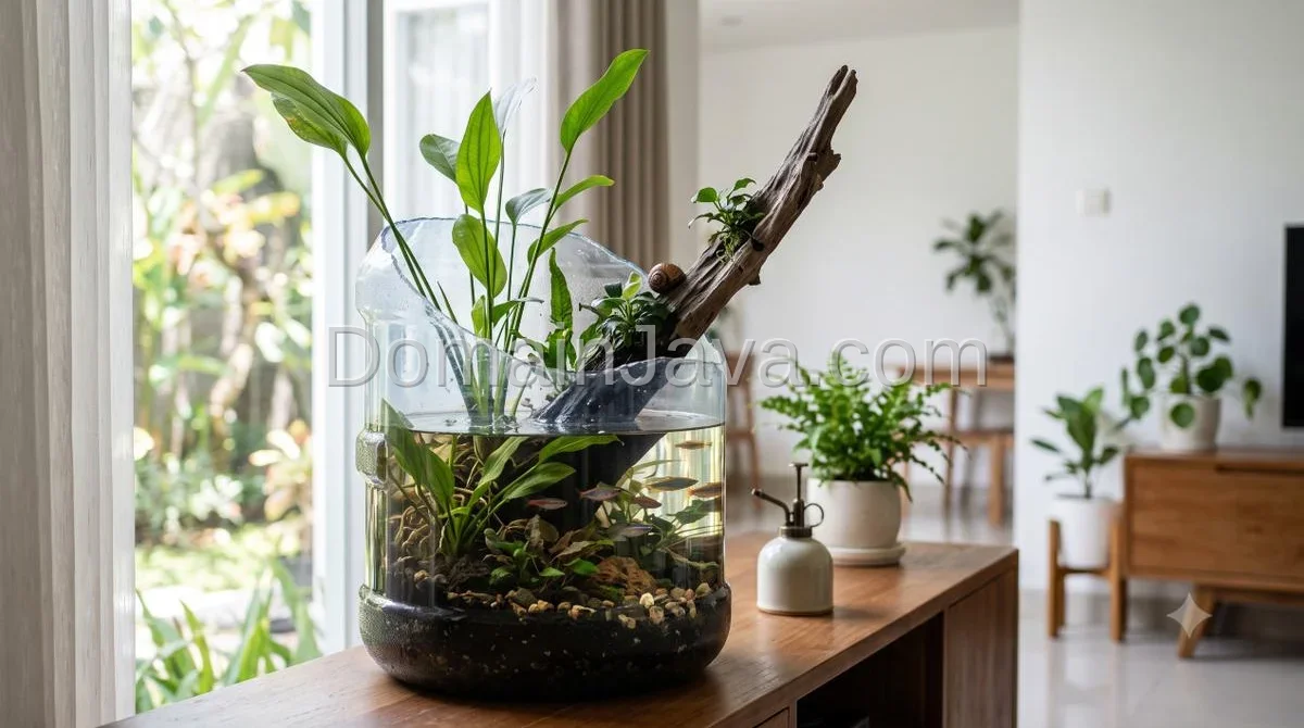 8 Ide Aquascape dari Galon Bekas, Hiasan Rumah Estetik dan Murah