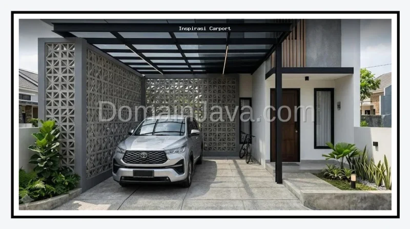 7 Inspirasi Carport 3×6 Meter Roster Beton Elegan Hemat Biaya