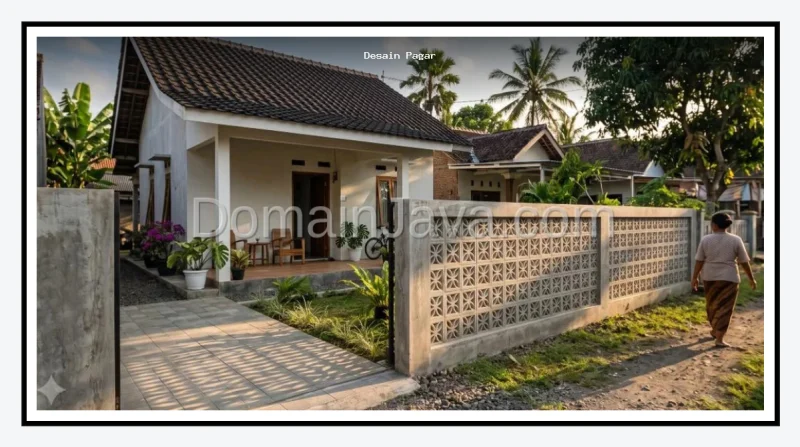 8 Desain Pagar Rumah Sederhana di Desa Tanpa Tembok Tinggi yang Estetik