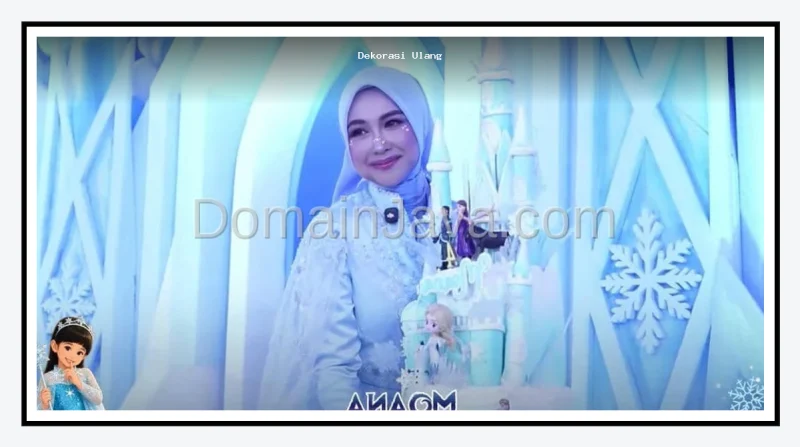 Dekorasi Ulang Tahun Moana Anak Ria Ricis Berkonsep Negeri Es Ala Frozen
