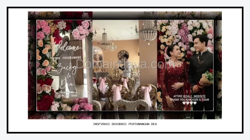 Inspirasi Dekorasi Pertunangan Dea Annisa Mengusung Konsep Floral Coquette yang Elegan