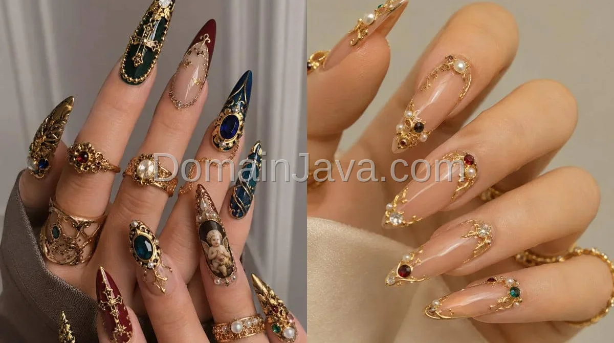 Inspirasi Nail Art Baroque Penuh Drama dan Ornamen Mewah Klasik